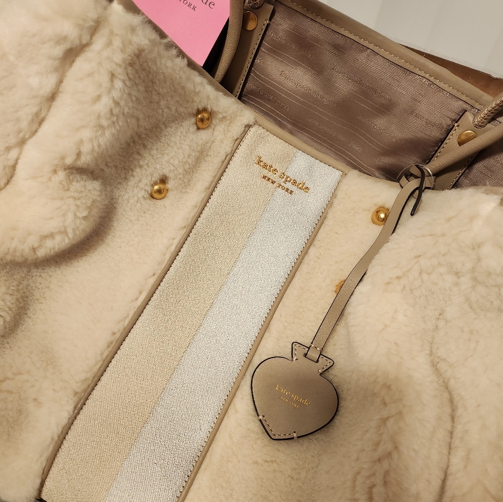 Kate Spade fuzzy tote NWT